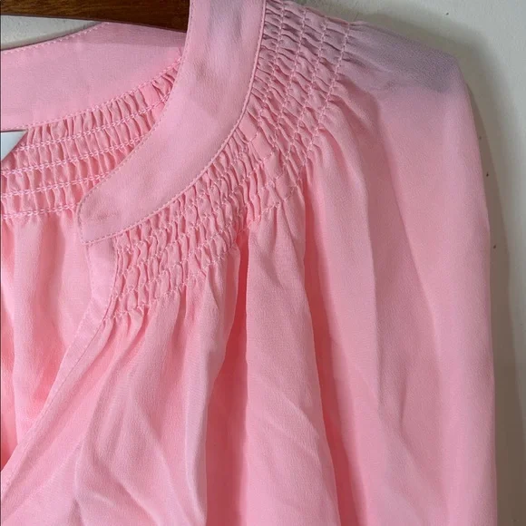 LILLY PULITZER Elsa Silk Top Light Pink Size Large - Picture 8 of 16